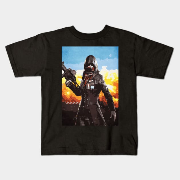 Pubg Kids T-Shirt by Durro